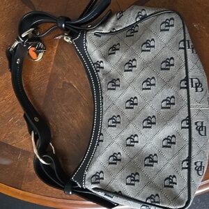 Dooney & Bourke Black and Gray Signature Bag